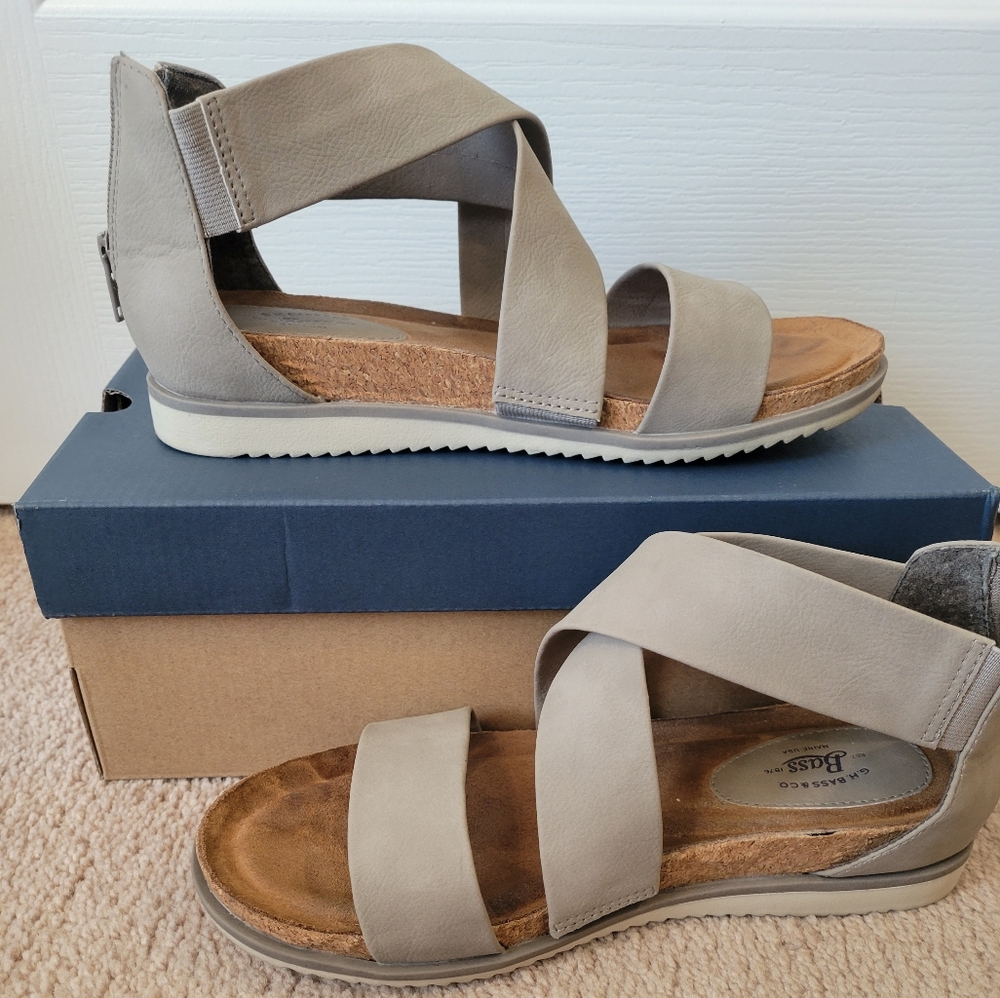 GH Bass sandals. Size 7.5. Gray color